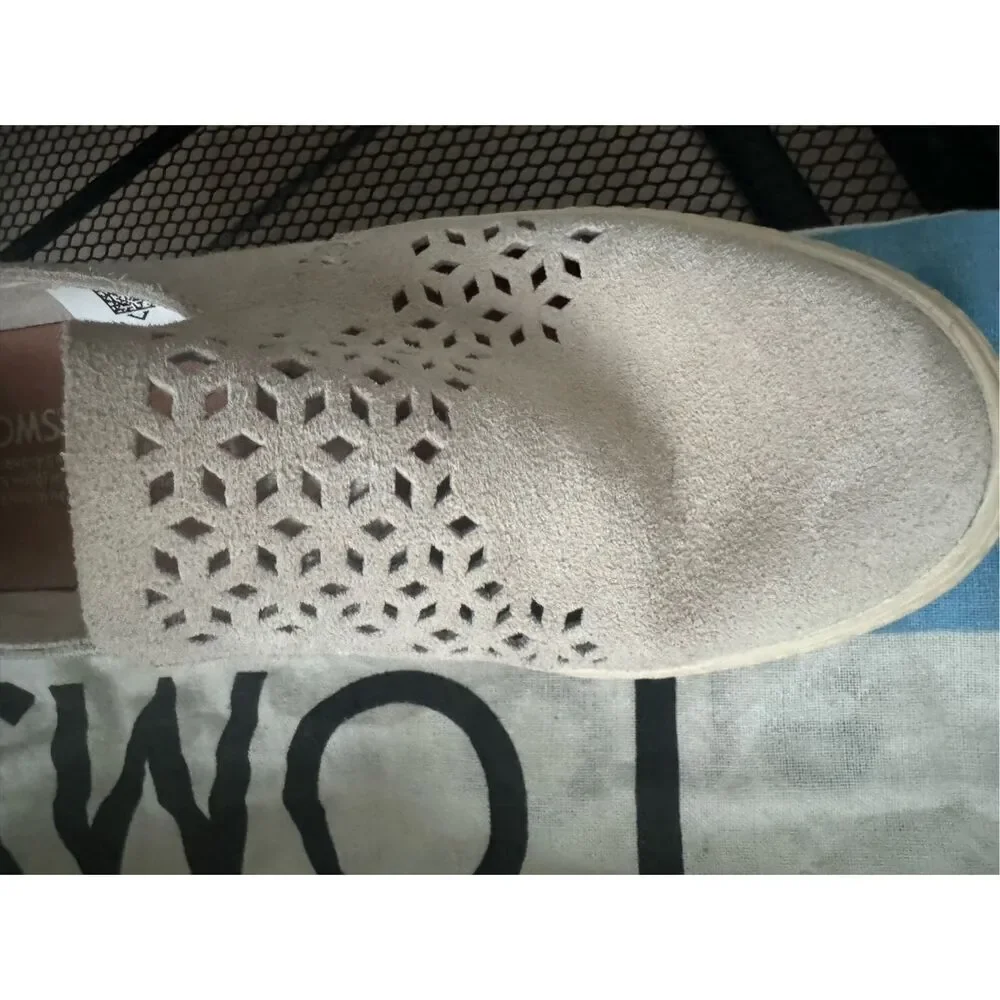 TOMS Shoes Toms Sunset Birch Suede Mosaic‎ Tile Slip On Womens size 6